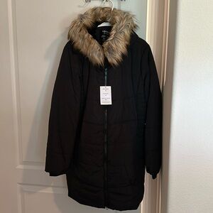 Torrid Fit n Flare Fur Lined Hooded Puffer